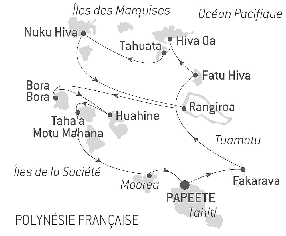 Marquises, Tuamotu et îles de la Société null