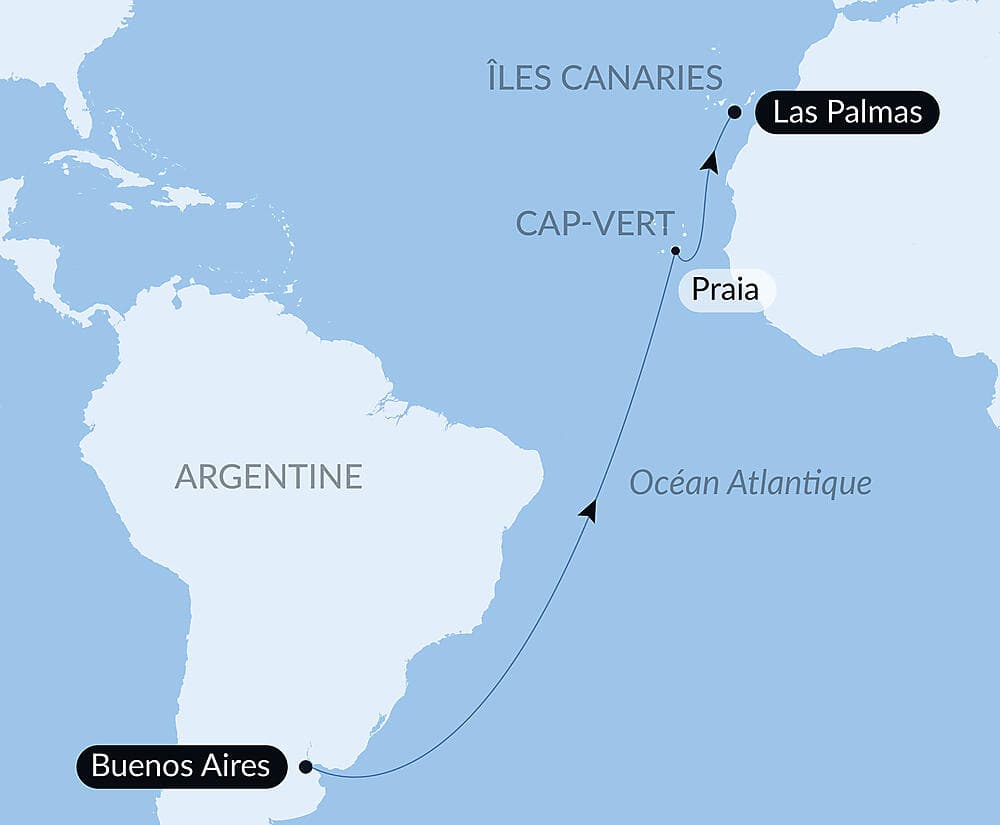 Voyage en Mer : Buenos Aires -  Las Palmas de Gran Canaria